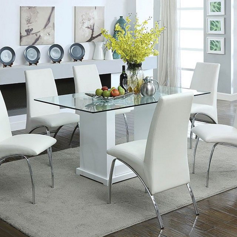 Glass Top Dining Table