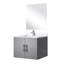 Meuble-lavabo simple gris foncé avec comptoir en marbre 18 po Miroir et robinet - pour gratter les taches pendant des années de l 24 po x P 19 po