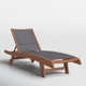 Delphi 26.5'' Outdoor Eucalyptus Chaise Lounge