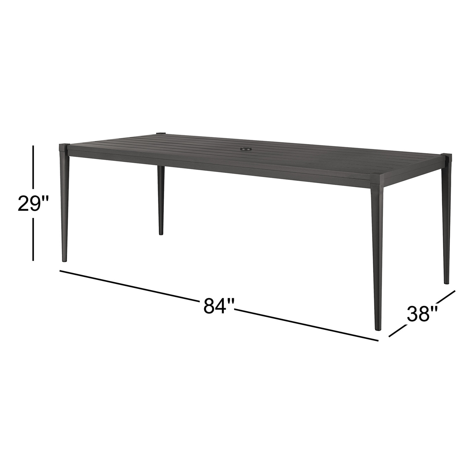 84'' Aluminum Outdoor Dining Table