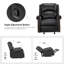 Fauteuil inclinable manuel berçant en cuir véritable avec accoudoirs roulés de 32,67 po de large Rimini-70697173