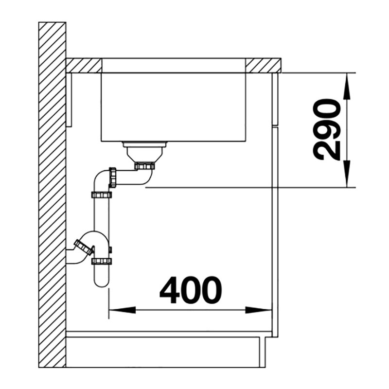 Andano 38 x 44cm Undermount Kitchen Sink