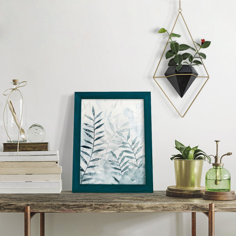 Bamboo Whisper I - Impression encadrée avec verre, H 11 po x l 9 po x P 1 po, Bleu