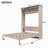 Queen Size Murphy Bed With LED, Beige