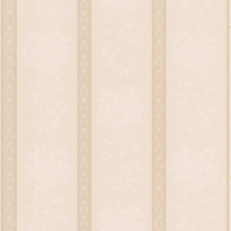 Papier peint embossé à rayures 3D 33 pi x 20,5 po Ornate, Beige