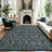 Floral Washable Living Room Rug Non Slip, Low Pile Foldable Printed Mat, Soft Non Shedding Floor Covering-963766893