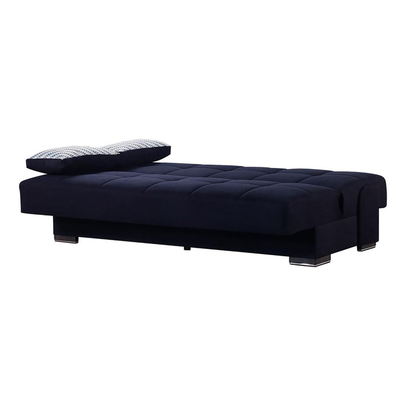 Canapé-lit rembourré avec rangement Sovo Collection, Noir