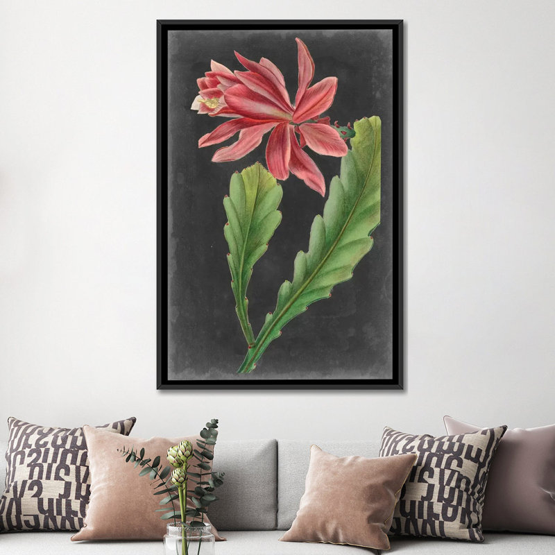 «Dramatic Tropicals I», reproduction d'impression sur toile tendue, H 26 po x l 18 po x P 1,5 po, Toile avec cadre noir