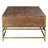Demetrie Mirrored Glass Top End Table