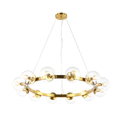 Lustre en roue de chariot à 12 lumières Joandaly