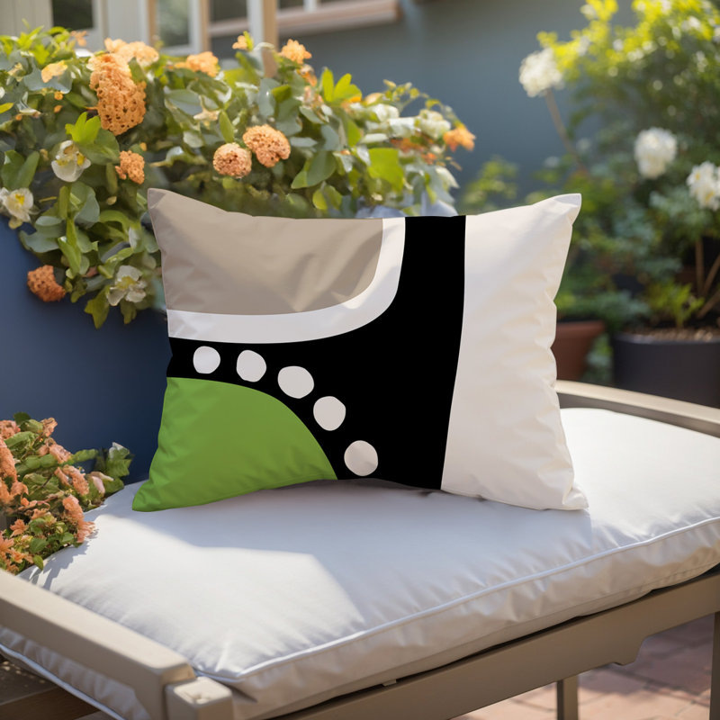 Coussin lombaire réversible intérieur / extérieur Sofi Minimalist, 18"H x 25"W, Chartreuse