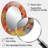 Orange Red Marbled Dreamscape II - Orange Modern Oval Wall Mirror-1165847217