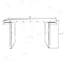 Console à miroir avec verre trempé cannelé