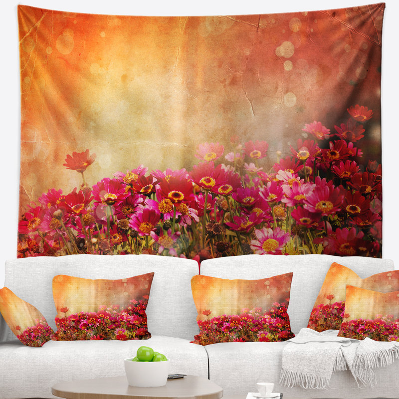 Tapisserie printanière «Little Flowers at Sunset», H 32 po x l 39 po