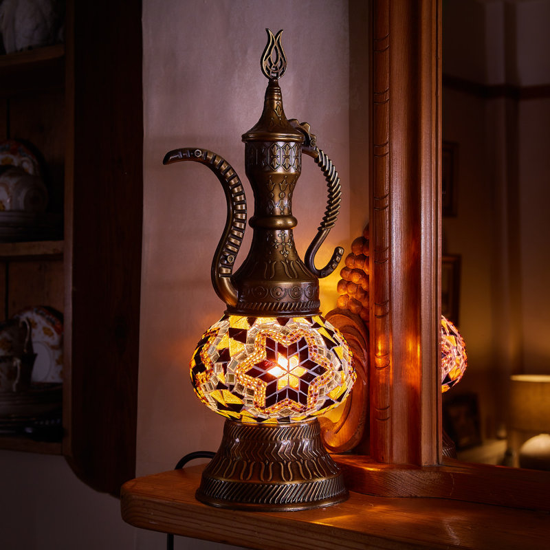 Karlie Metal Lighting Lamp, Brown/Amber