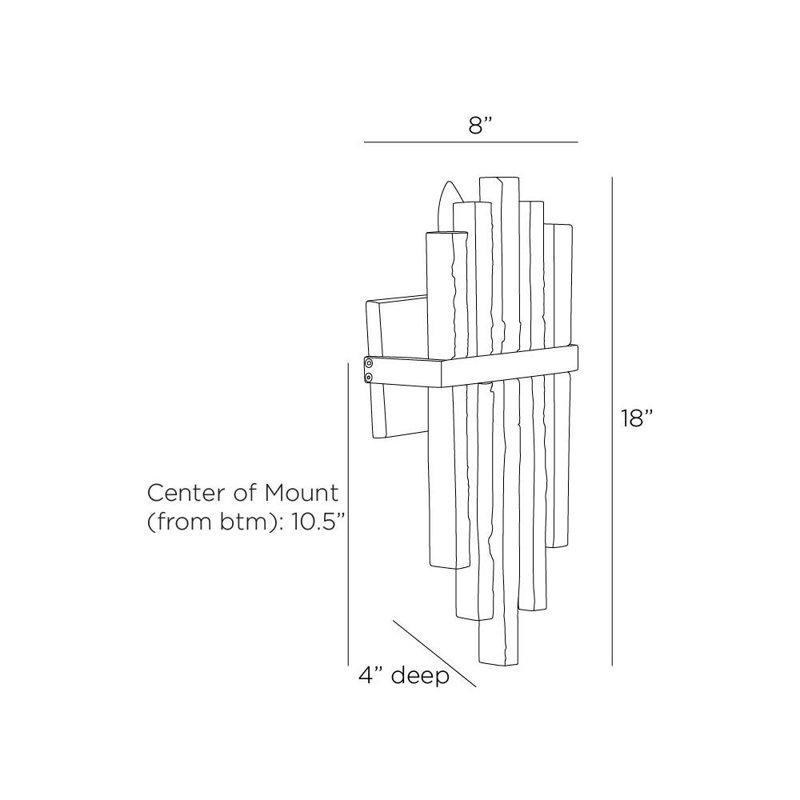 Fairfax 1 - Light Flush Mounted Sconce