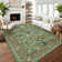 Botanical Flora Machine Washable Rug Low Pile Throw Carpet Non Slip Non Shedding Floor Cover Stain Resistant Folding Carpet For Home Decor