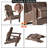 Folding Adirondack Chairs With Cushion, Hdpe Oversized Patio Chair Weather Resistant-1792507076