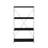 Tennos Black & Chrome Finish Bookshelf