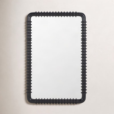 24" Black Accent Mirror