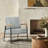 Dajauna Midcentury Modern Upholstered Metal Frame Chenille Arm Accent Chair-196164517