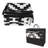 Black and White Cross Pattern Outdoor Rug Camping Plastic Straw Mats-290417074