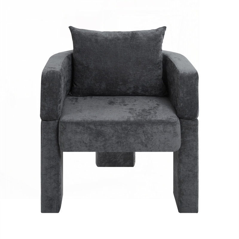 Chaise en chenille à 3 pieds, Gris