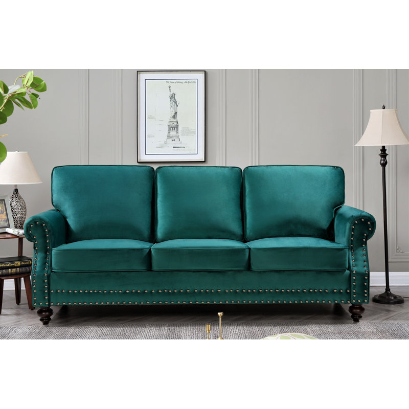 Canapé Hananiah, Vert, H 37,4 po x l 85,04 po x P 33,9 po