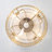 Yenci 19'' 7-Blade Crystal Glass Indoor Enclosed Caged Flush Mount Ceiling Fan with Light Kit and Remote Control-1596553697