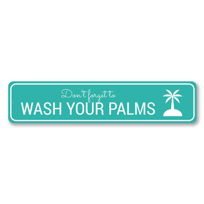 Panneaux en aluminium Wash Your Palms Beach, H 6 po x l 24 po x P 0,06 po