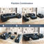 Canapé modulaire rembourré en velours avec repose-pieds Tremee-87599531