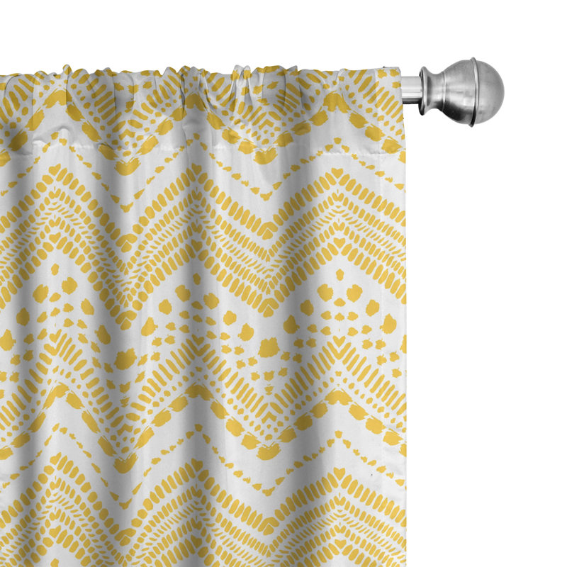 Chevron Semi-Sheer Rod Pocket Curtain Panels, 28" x 63"