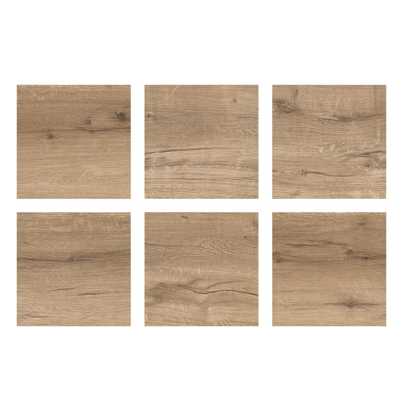 Pickling 30.5cm x 30.5cm PVC Wood-Effect Tile 10 Per Pack, Brown