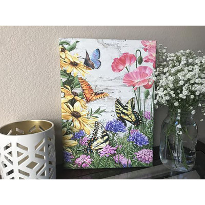 Art mural sur toile Butterfly Garden