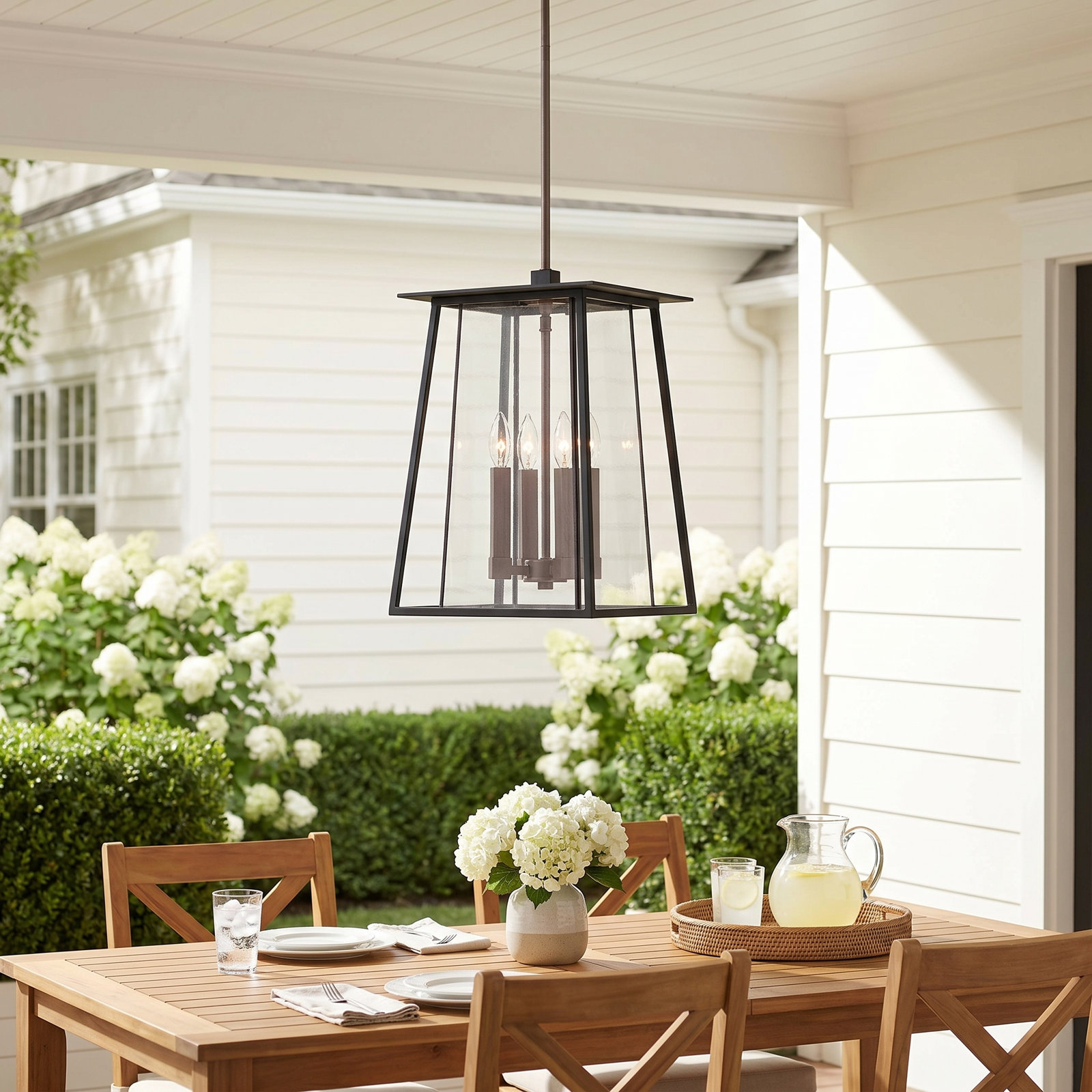 Becket Outdoor Pendant Light, Black