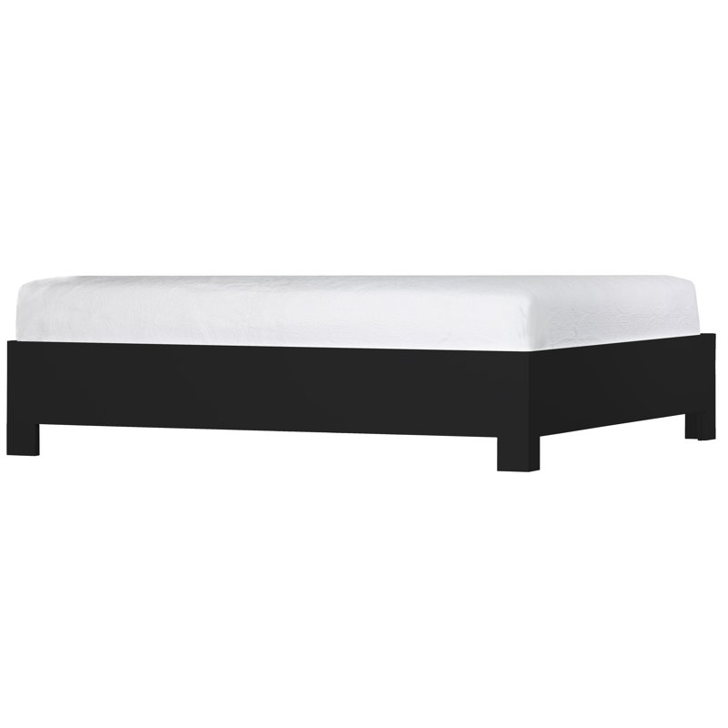 16" Platform Bed Frame, Black, Twin