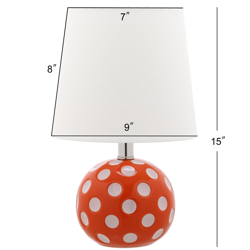 Lampe de table 14,5 po Henja, Orange / Blanc
