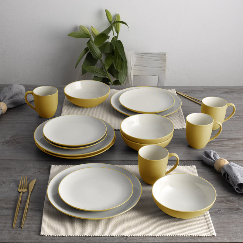 Couvert individuel 4 pièces Noritake Colorwave Coupe, Moutarde