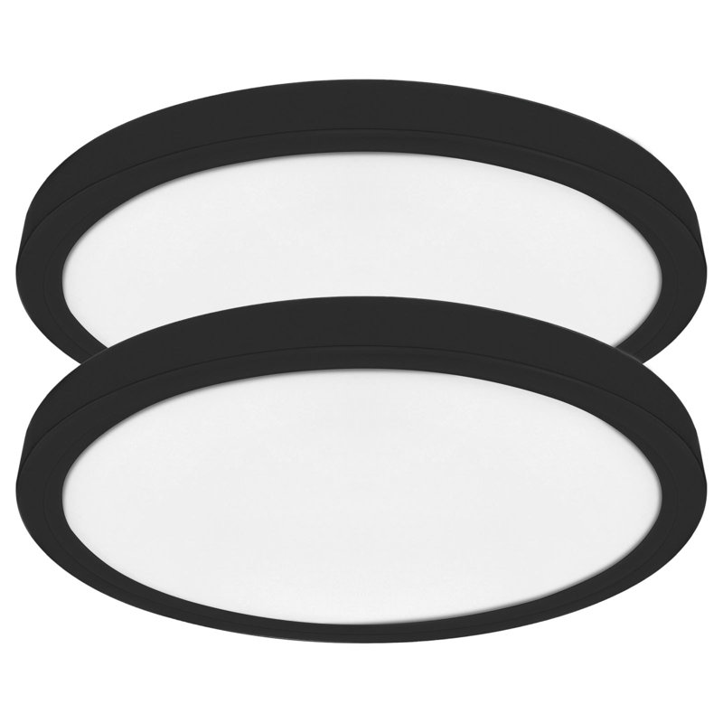 Konata LED Flush Mount, Black