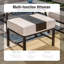 Ensemble de conversation d'extérieur à structure en métal avec canapé, 2 chaises berçantes, 2 repose-pieds et table de foyer optionnelle-107510964-98251083