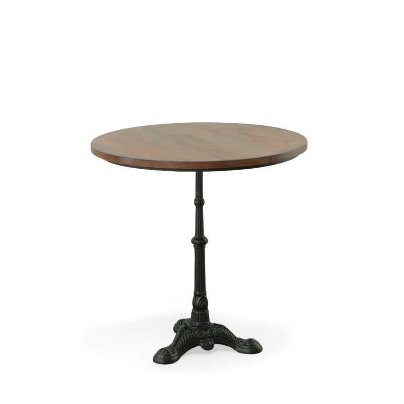 Table de bistro moderne et compacte ronde brune moderne 30 pouces