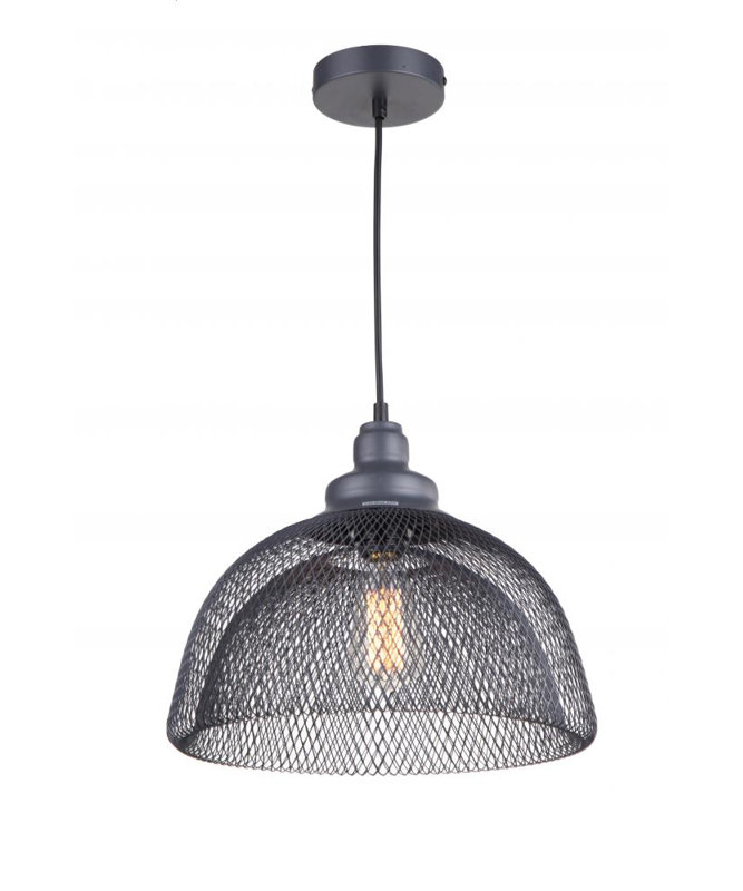 Luminaire suspendu dôme 1 lumière Gloria, Gris foncé