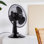 Ventilateur de table oscillant 12 pouces 3 vitesses en noir