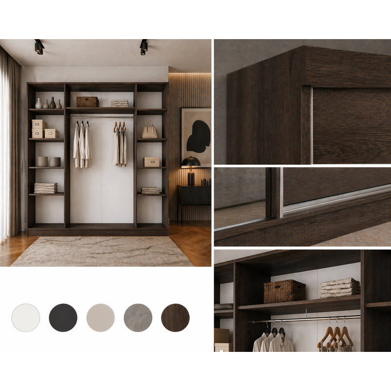 Altovise Wardrobe, Dark Brown/Black