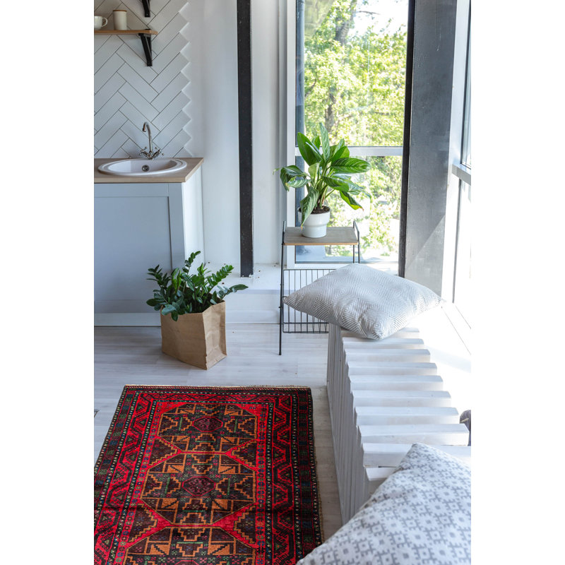 Rizbaft Red Rug 3'4" x 6'4"