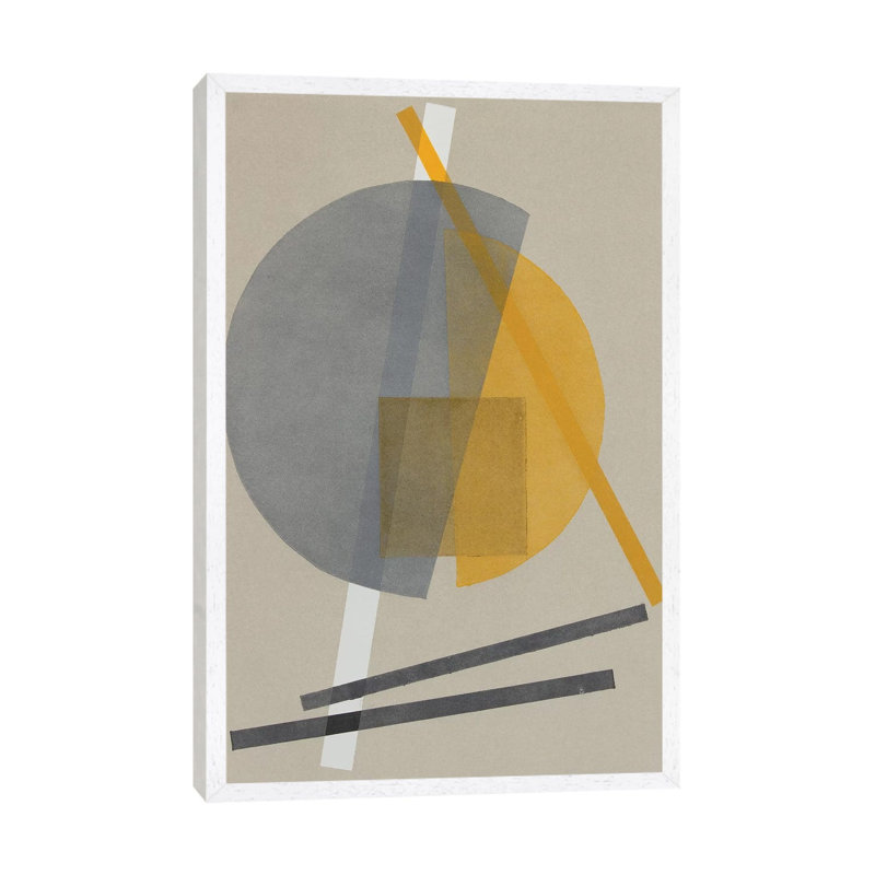 Homage to Bauhaus V 1 Piece Wall Art on Canvas, 66.04 cm H x 45.72 cm W, White Framed