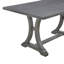 Ensemble de table de salle à manger 6 pièces, table à tréteaux rectangulaire, 4 chaises rembourrées et banc pour la salle à manger-308057916