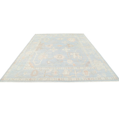Fine Hand knotted Oushak Rug 9'3" x 12'1"