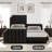 Platform Bed Frame with 50.2" Headboard, Velvet Upholstered Bed Frame with Vertical Channel Tufted Headboard & Footboard, Nailhead Trim, No Box Spring Needed-806232840-806232846