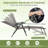 Patio Folding Chaise Lounge Chairs With 6-level Backrest Reclining Chairs